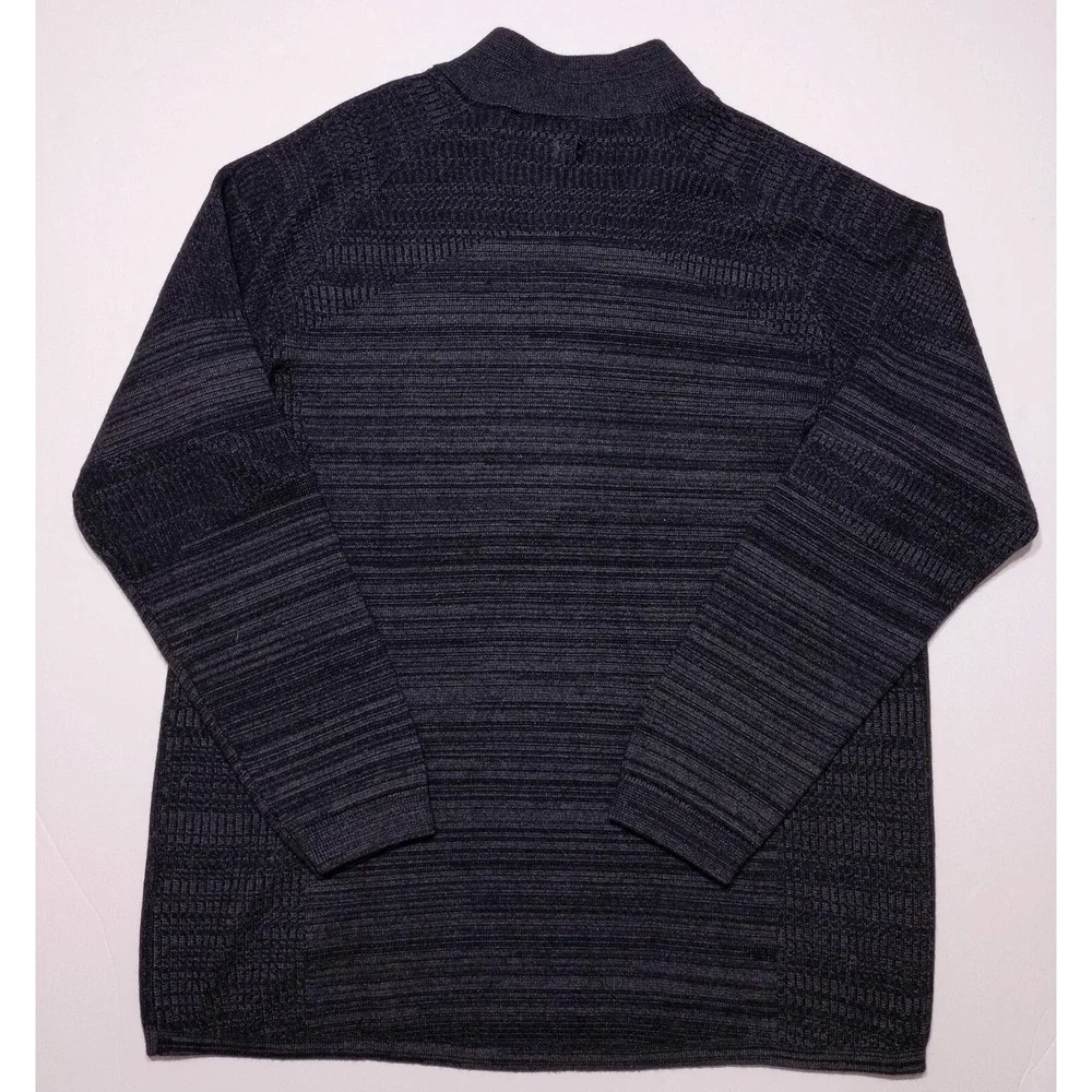 UNDER ARMOUR Threadborne Zip‎ Sweater 1326452 Wool Blend Charcoal Black XXL 2XL